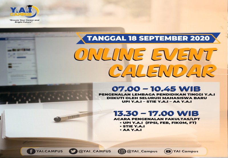 Online Event Calender PKKMB Y.A.I 2020