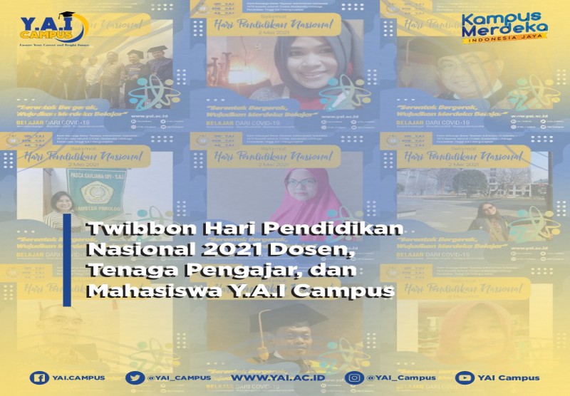 Twibbon Hari Pendidikan Nasional 2021 Dosen, Tenaga Pengajar dan Mahasiswa Y.A.I Campus